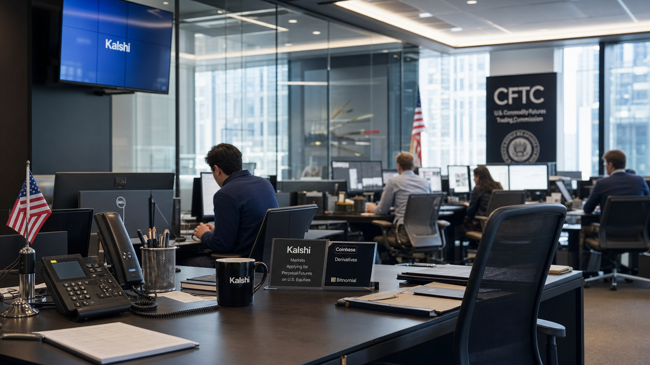 Kalshi utmanar Coinbase och Bitnomial med perpetual futures på amerikanska aktier