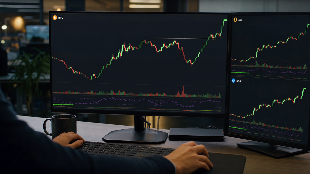 Bitcoin passerar 81 000 dollar – Zcash och Dash rusar i bred kryptouppgång