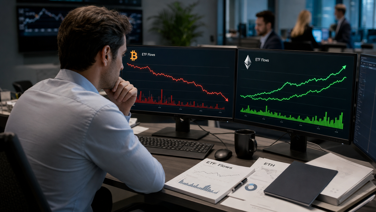 Bitcoin-ETF:er bryter inflödestrend – Ethereum-fonder fortsätter locka kapital