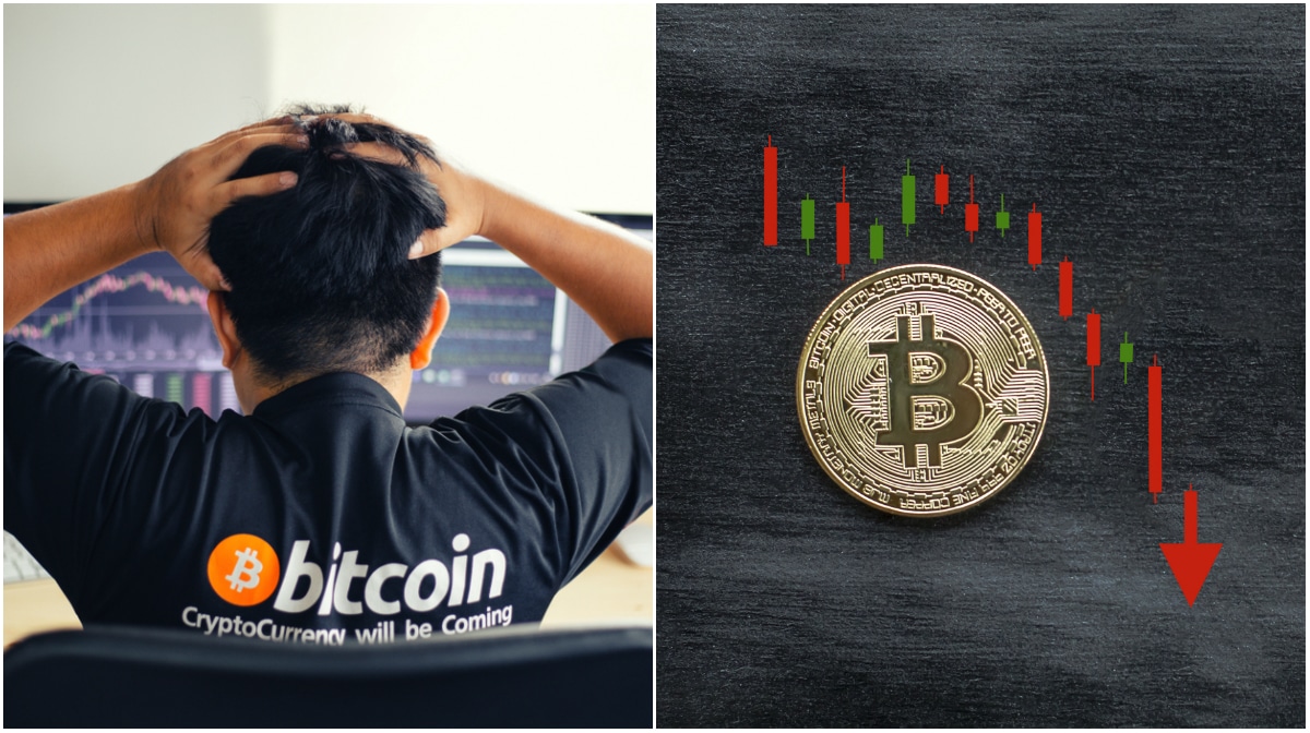 Bitcoinkursen ner nästan 500 dollar inom loppet av en timme.
