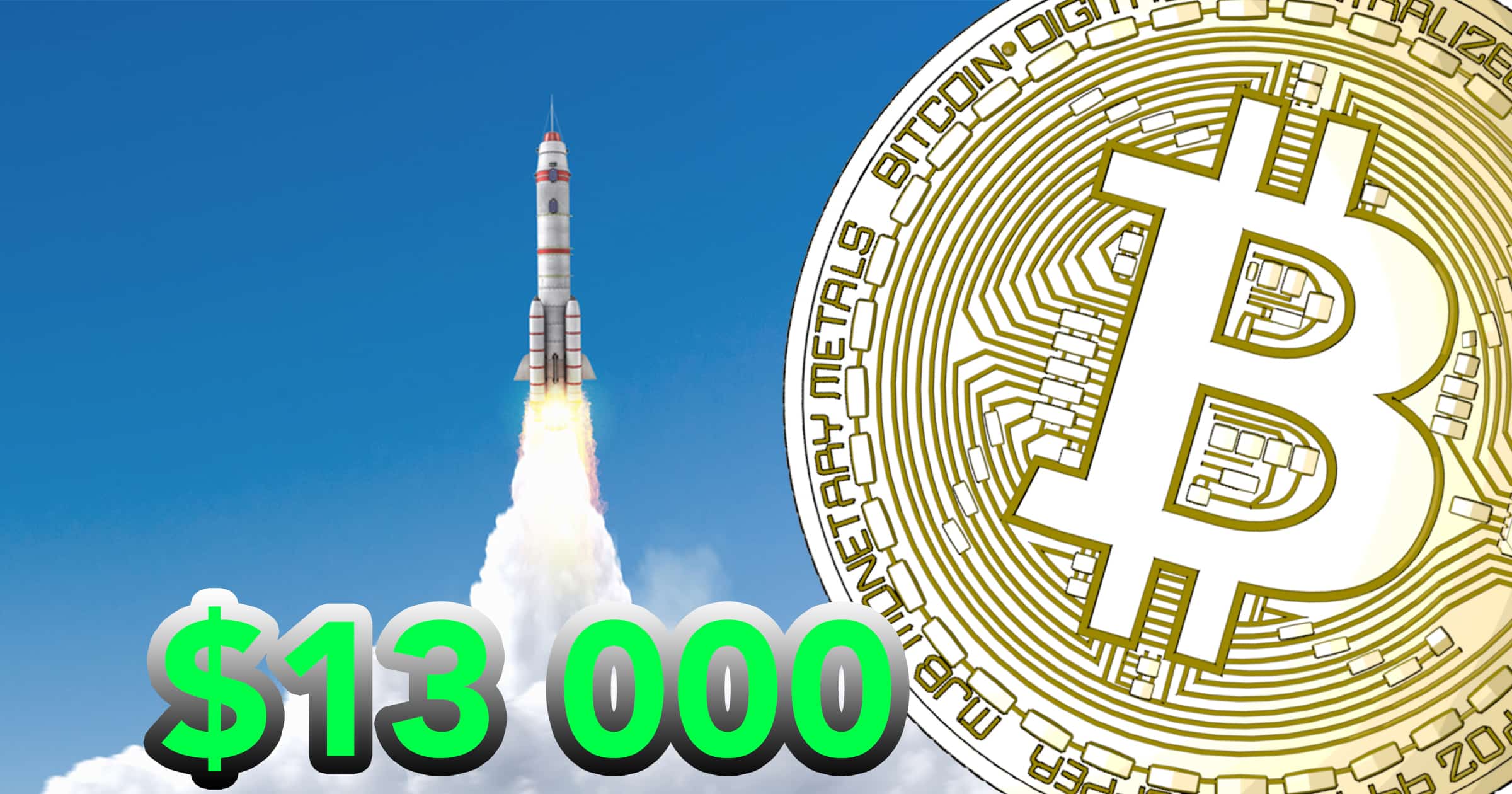 Bitcoin rusar över 13 000 dollar – högsta på över ett år