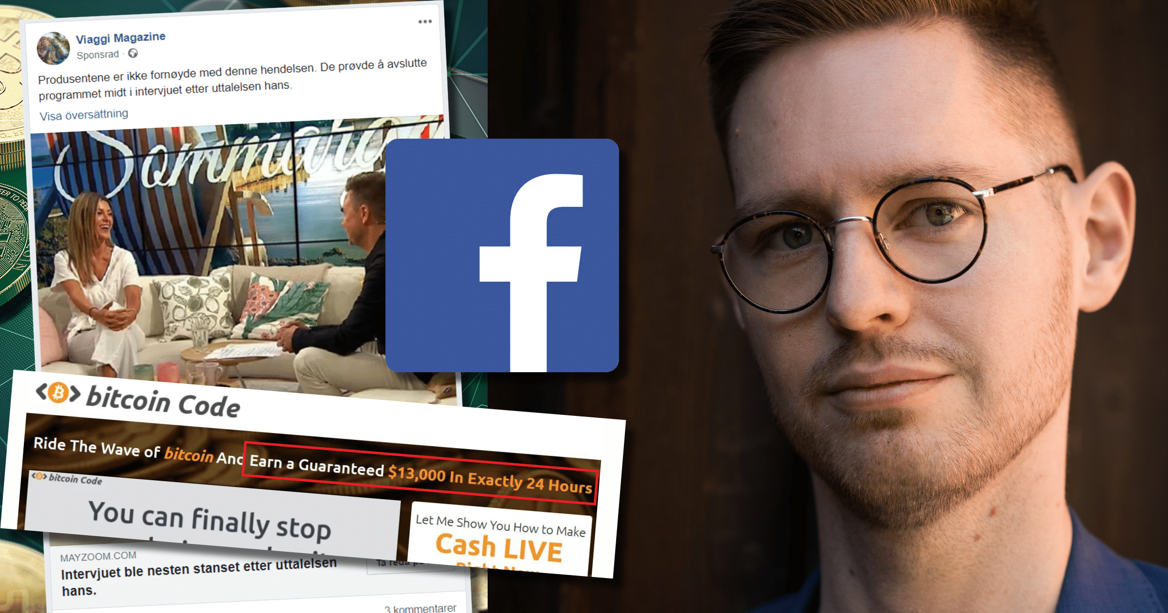 Totte Löfström, vd för den svenska bitcoin- och kryptobörsen Trijo rasar mot att Facebook fortsätter sprida bedrägerier som lurar av människor på hundratusentals kronor.