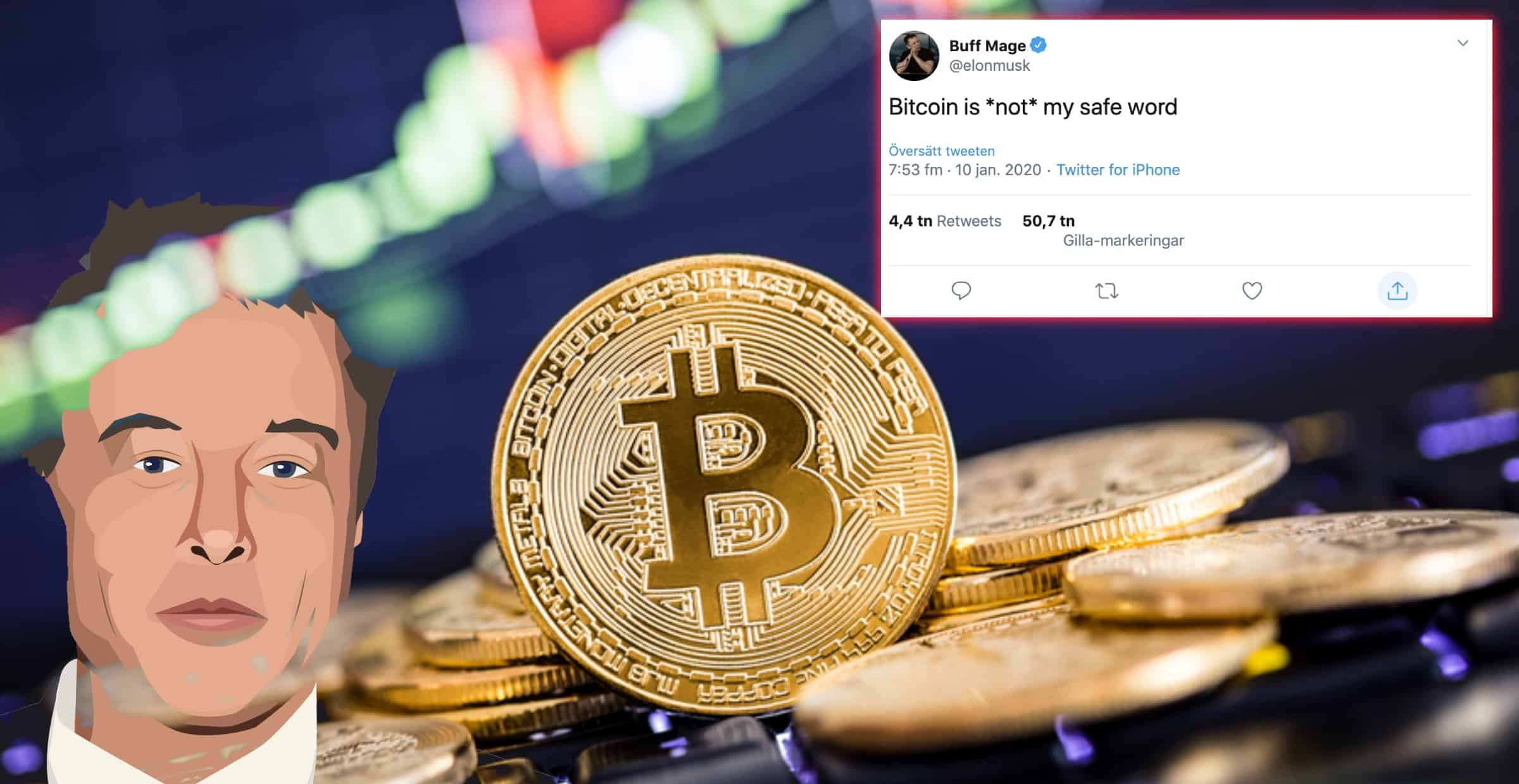 Tesla-grundaren Elon Musk skriver kryptisk sex-tweeet om bitcoin