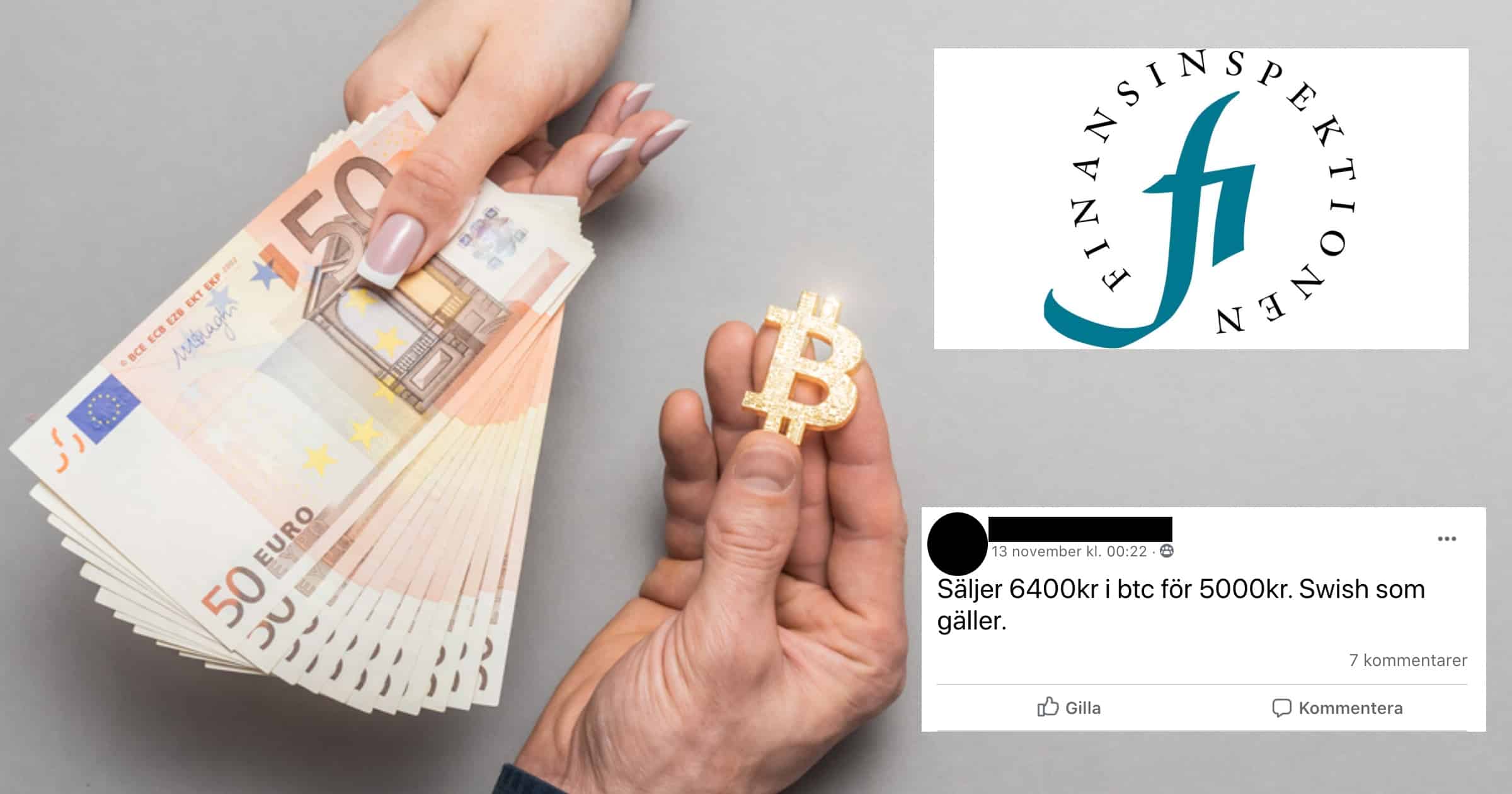 Säljer du kryptovaluta på Facebook? Då kan du behöva tillstånd från Finansinspektionen