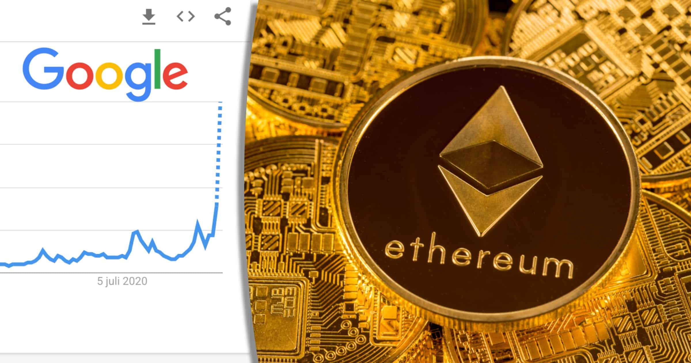 Antalet Googlesökningar efter ethereum når ny rekordnivå