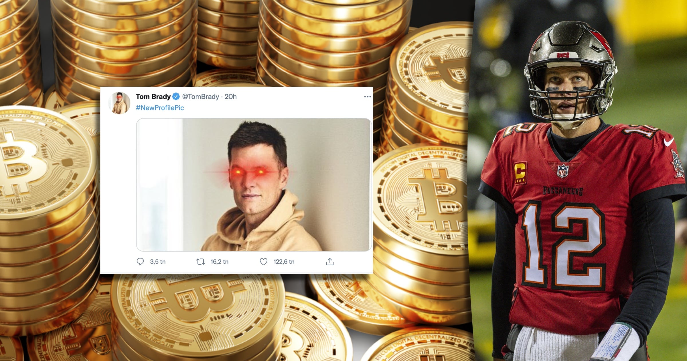NFL-stjärnan Tom Brady antyder bitcoininvestering med ny profilbild