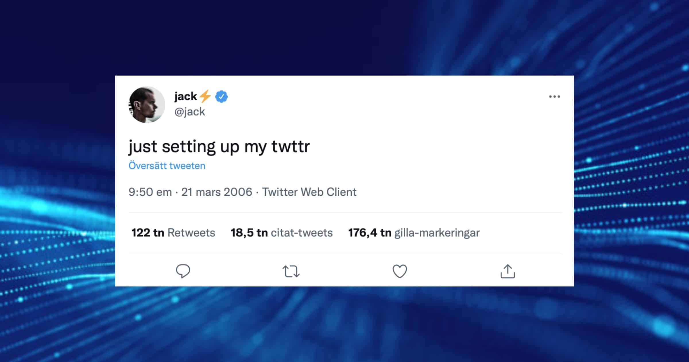 NFT-tweet låg uppe för 453 miljoner – fick toppbud på 2 600 kronor
